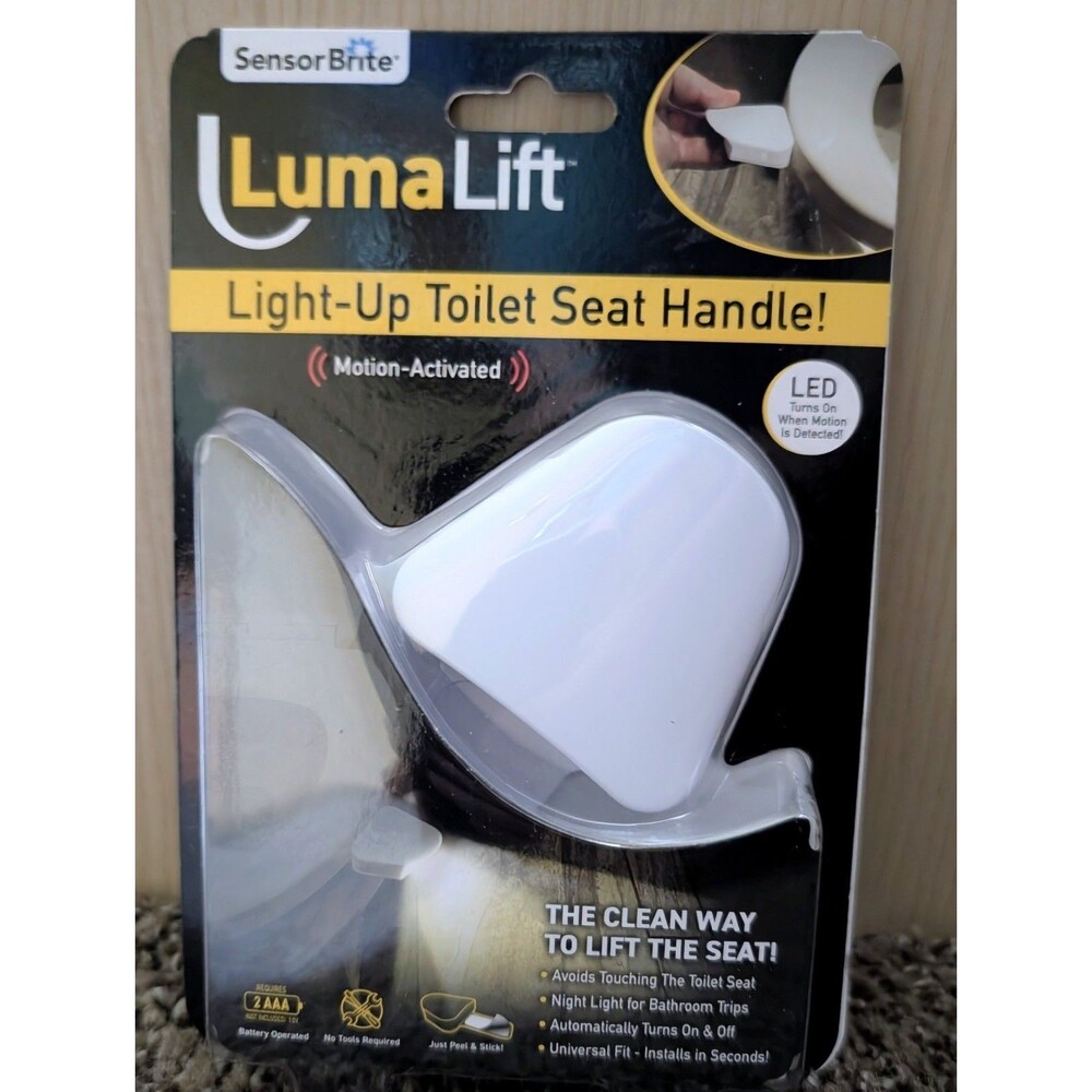 Sensor Brite Luma Lift Light-Up Toilet Seat Handle Night Light Motion Activated